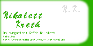 nikolett kreth business card